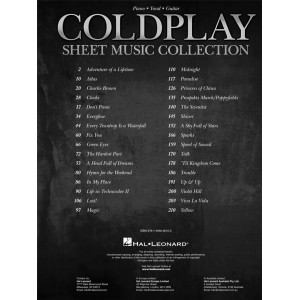 Coldplay Sheet Music Collection for Piano / Vocals / Guitar