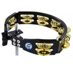 LP 175 Tambourines Cyclops, Brass Jingles, Black, Mountable