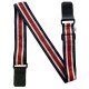 Musicmaker Sustainable Strap - Black White Red Striped