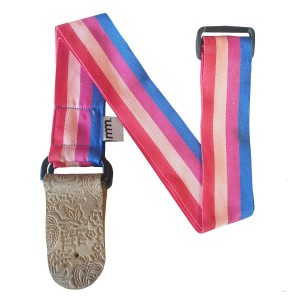 Musicmaker Sustainable Strap - Red Purple Pink Blue Striped