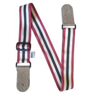 Musicmaker Sustainable Strap - Red White Black Striped