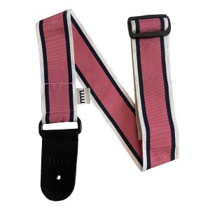 Musicmaker Sustainable Strap - White Black Pink Stripes
