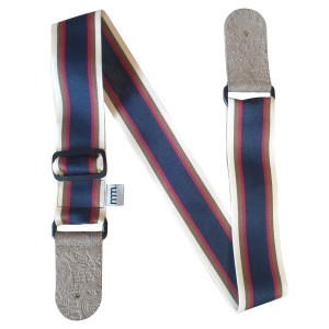 Musicmaker Sustainable Strap - White Brown Red Navy Striped