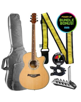 mm Flight Folk Acoustic Guitar Complete Bundle