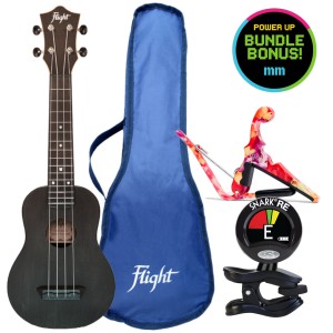 mm Flight Travel Ukulele Bundle with Bag, Tuner and Capo