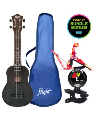 mm Flight Travel Ukulele Bundle with Bag, Tuner and Capo