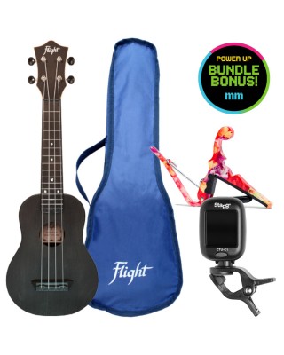 mm Flight Travel Ukulele Bundle with Bag, Tuner and Capo