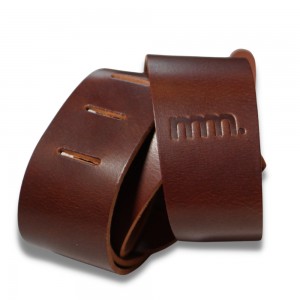 mm Premium Leather Adjustable Guitar Strap - Dark Brown