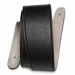 mm Premium Comfort Upcycled Leather Strap - Black