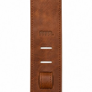 mm Premium Comfort Upcycled Leather Strap - Worn Brown