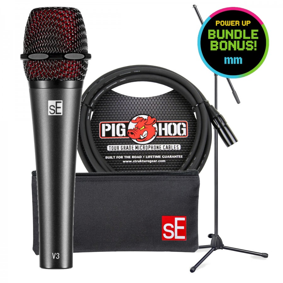 sE Electronics V3 Microphone Promo Bundle with Cable and Stand