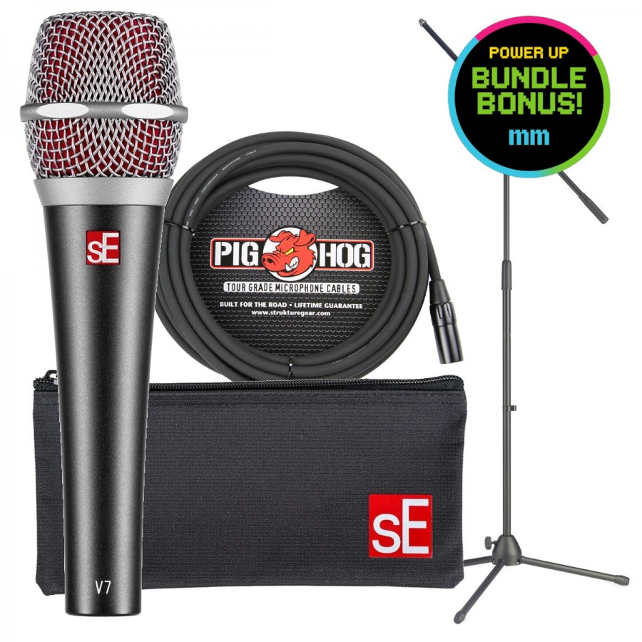 sE Electronics V7 Microphone Promo Bundle with Cable and Stand