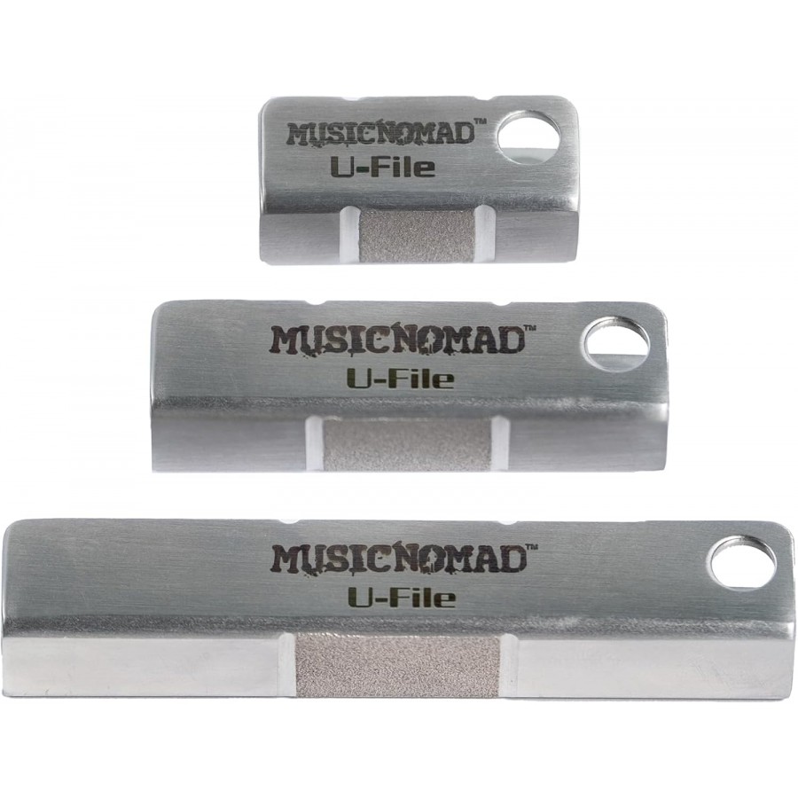 Music Nomad MN813 Fret Leveller Diamond U-File for Levelling Single Guitar Frets - 3 Pack