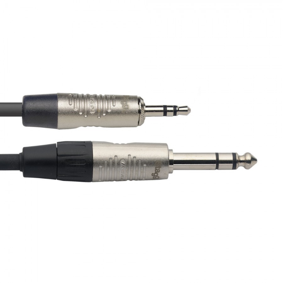 Stagg NAC2MPSPSR N Series Audio Cable, Mini Jack/Jack (m/m), stereo, 2 m (6')