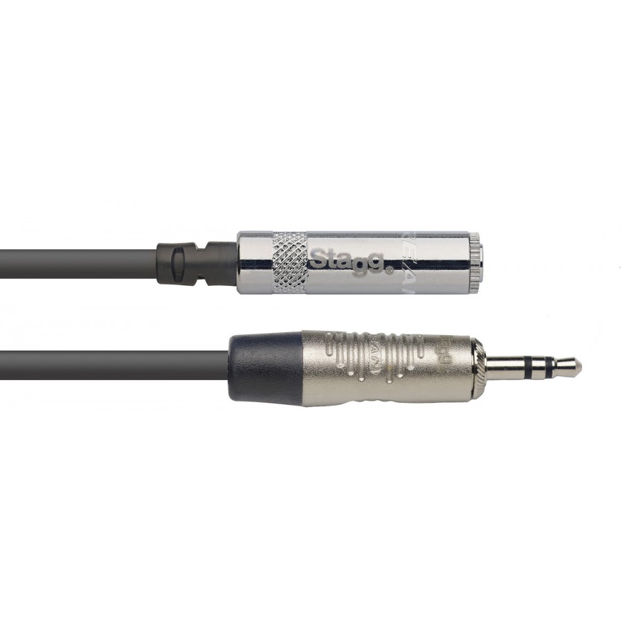Stagg NAC3MPSMJSR N-Series Audio Cable - Stereo Mini Phone Plug -Stereo Mini Jack (F/M)