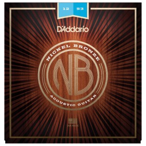D'Addario NB1253 Nickel Bronze Light Top / Med Bottom Acoustic Strings (.012-.053)