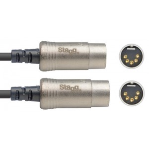 Stagg NMD1R N-Series MIDI Cable, 1 Metre