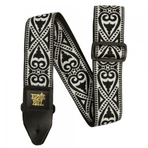 Ernie Ball Classic Jacquard Guitar Strap, Black Heart