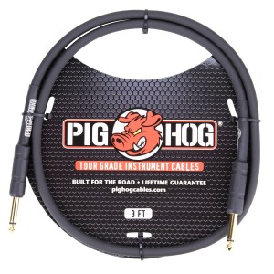 Pig Hog Instrument Cable 3ft, Jack - Jack