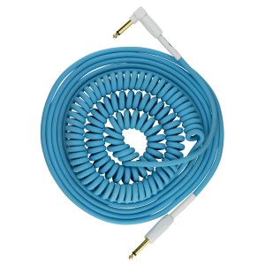 Pig Hog Half Coil Instrument Cable, 30 ft, Daphne Blue