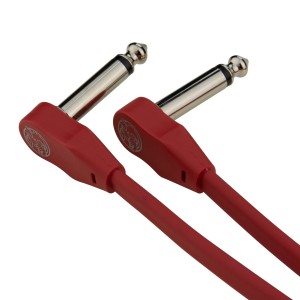 Pig Hog Lil Pigs 1ft Low Profile Patch Cables - 2 Pack, Candy Apple Red