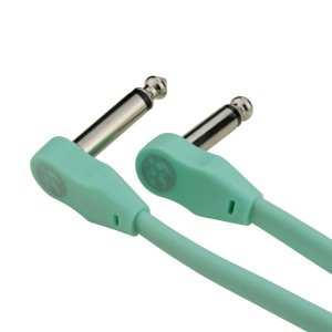 Pig Hog Lil Pigs 1ft Low Profile Patch Cables - 2 Pack, Seafoam Green