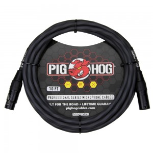 Pig Hog Hex Series Mic XLR Cable, 10ft - Grey 