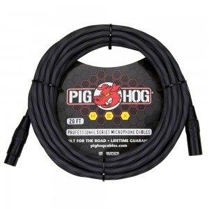 Pig Hog Hex Series Mic XLR Cable, 20ft - Grey