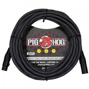 Pig Hog Hex Series Mic XLR Cable, 25ft - Grey