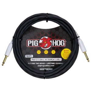 Pig Hog Hex Series Silent Instrument Cable, 10 ft - Grey