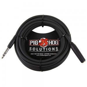 Pig Hog 25ft Headphone Extension Cable, 1/4