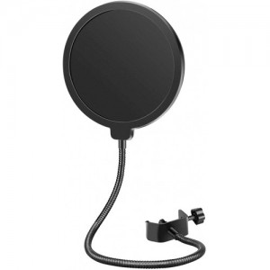 Musicmaker Microphone Pop Filter/Pop Shield, Black - MM-PMCOH