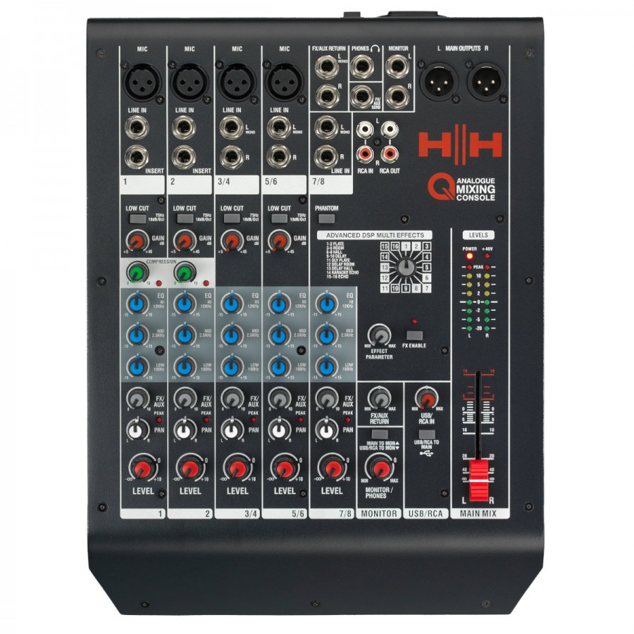 HH Audio Q8FX Q Series 8 Channel Mixer