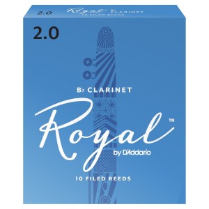 Royal by D'Addario Bb Clarinet Reeds, Strength 2, 10-pack