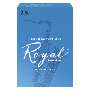 Royal by D'Addario Tenor Sax Reeds, Strength 2.5, 10-pack
