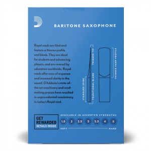 Royal by D'Addario Baritone Sax Reeds, Strength 2, 10-pack