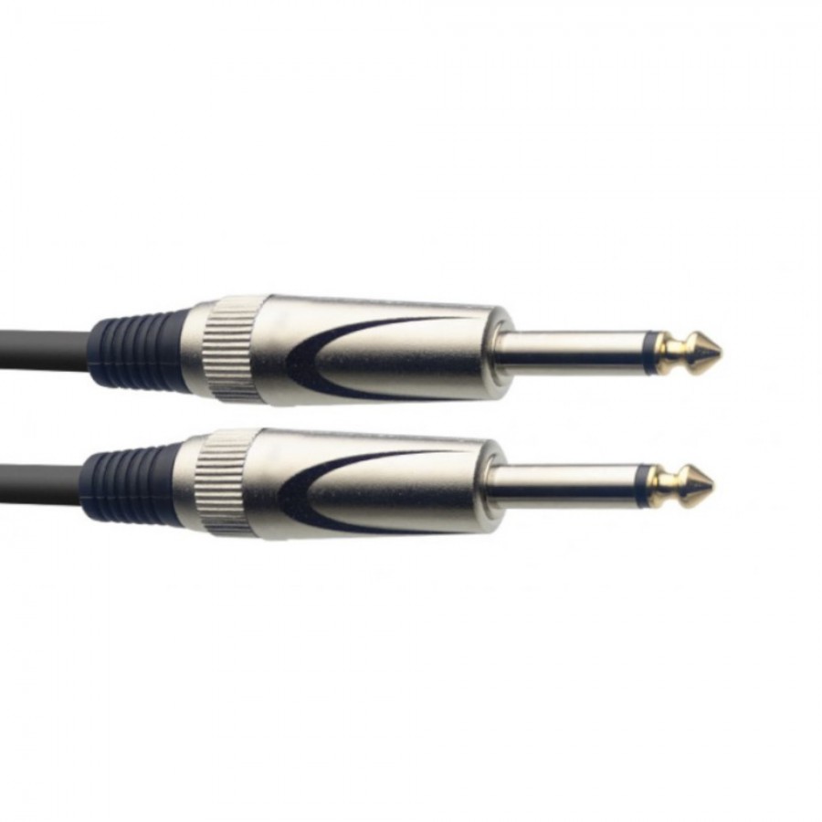 Stagg SGC3DL 3m / 10 ft Instrument Cable - Straight/Straight, Black