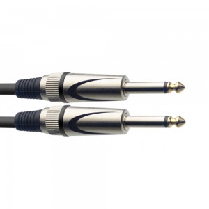 Stagg SGC6DL 6m / 20 ft Instrument Cable - Straight/Straight, Black