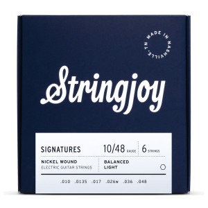 Stringjoy Signatures Balanced Light Gauge (10-48) Nickel Wound Electric Guitar Strings