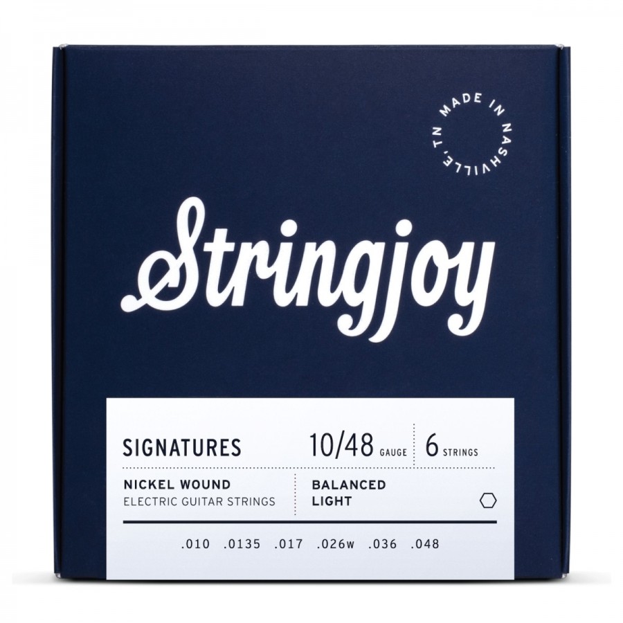 Stringjoy Signatures Balanced Light Gauge (10-48) Nickel Wound Electric Guitar Strings