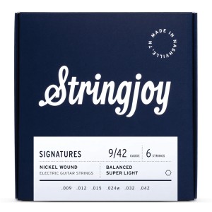 Stringjoy Signatures Balanced Super Light Gauge (9-42) Nickel Wound Electric Guitar Strings