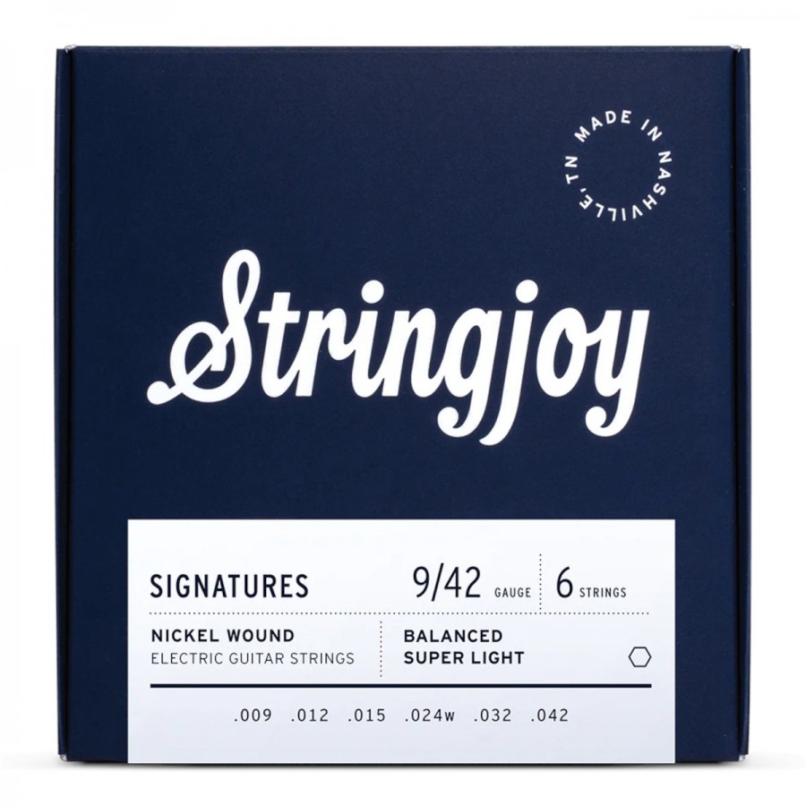 Stringjoy Signatures Balanced Super Light Gauge (9-42) Nickel Wound Electric Guitar Strings