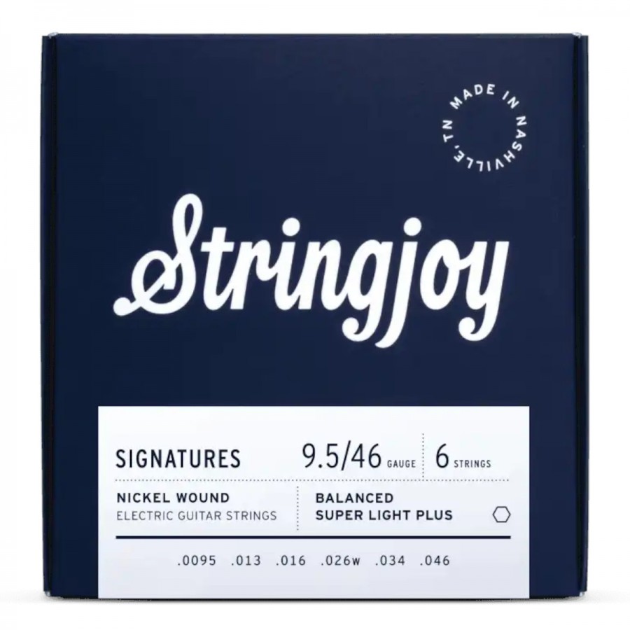 Stringjoy Signatures Balanced Super Light Plus Gauge (9.5-46) Nickel Wound Electric Guitar Strings