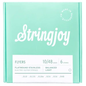 Stringjoy Flyers 10-48 Balanced Light Gauge - Flatwound Stainless Electric