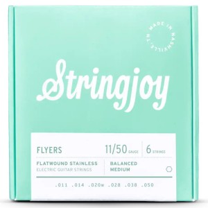 Stringjoy Flyers 11-50 Balanced Medium Gauge - Flatwound Stainless Electric