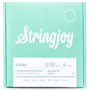 Stringjoy Flyers 12-52 Balanced Heavy Gauge - Flatwound Stainless Electric