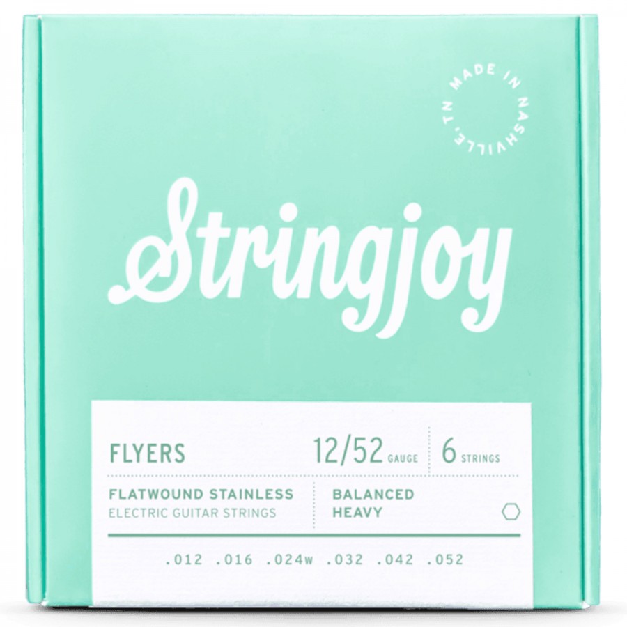 Stringjoy Flyers 12-52 Balanced Heavy Gauge - Flatwound Stainless Electric