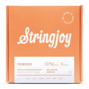 Stringjoy Foxwoods Medium Gauge (13-56) Coated Phosphor Bronze Acoustic Guitar Strings