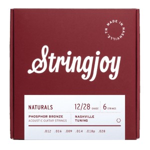 Stringjoy Naturals Nashville Tuning (12-28) Phosphor Bronze Acoustic Guitar Strings