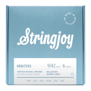Stringjoy Orbiters Balanced Super Light Gauge (9-42) Coated Nickel Wound Electric Guitar Strings